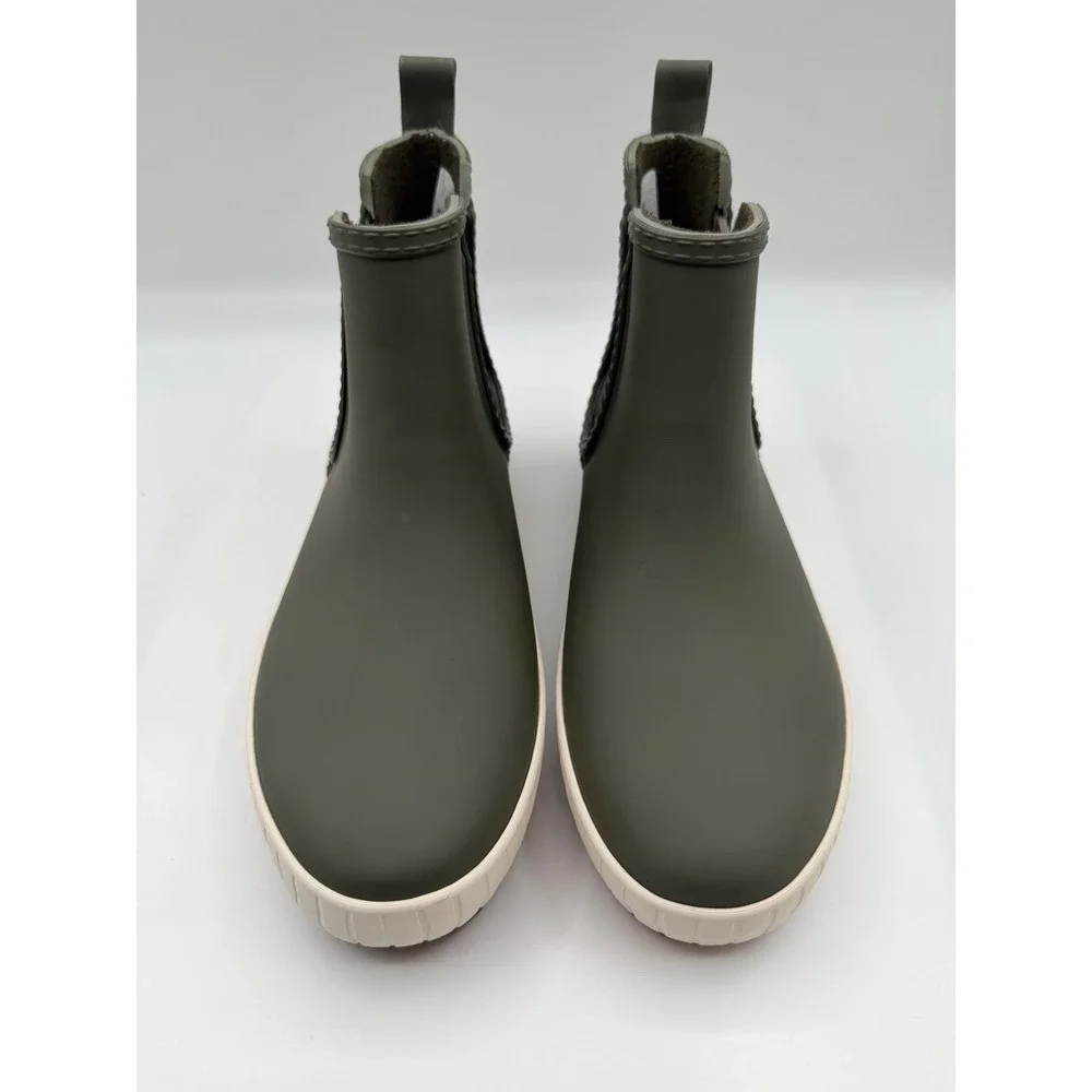 Sperry Torrent Chelsea Boots, Women's 6, Olive Waterproof Rubber Rain, NEW/DEF.